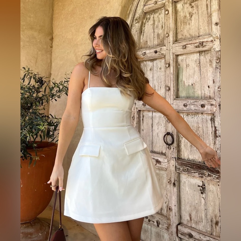 SHOWPO. KATIA Strappy Corset A Line Dress in White size US 6 - Picture 3 of 10